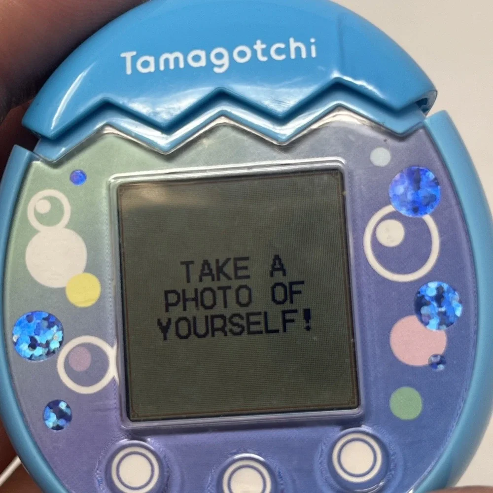 Bandai Tamagotchi Pix Ocean Blue Handheld Device Working